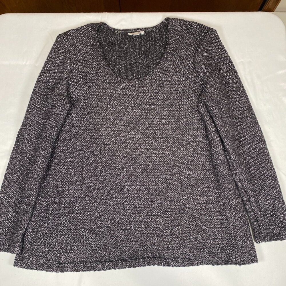 J. Jill L Cotton Blend Black Sweater